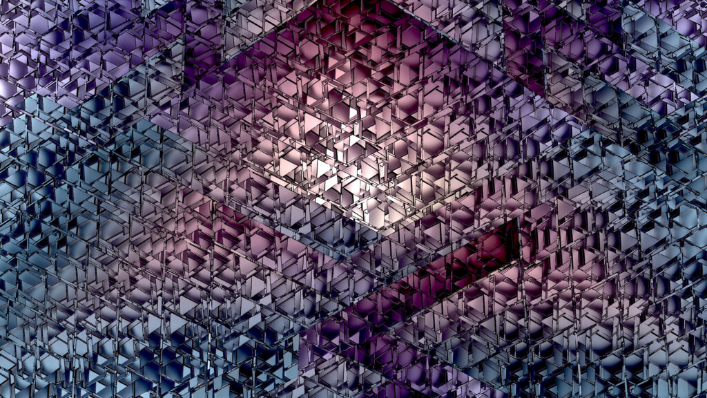 Abstract Triangular Mosaic Wallpaper in Lilac - Modern Background Design