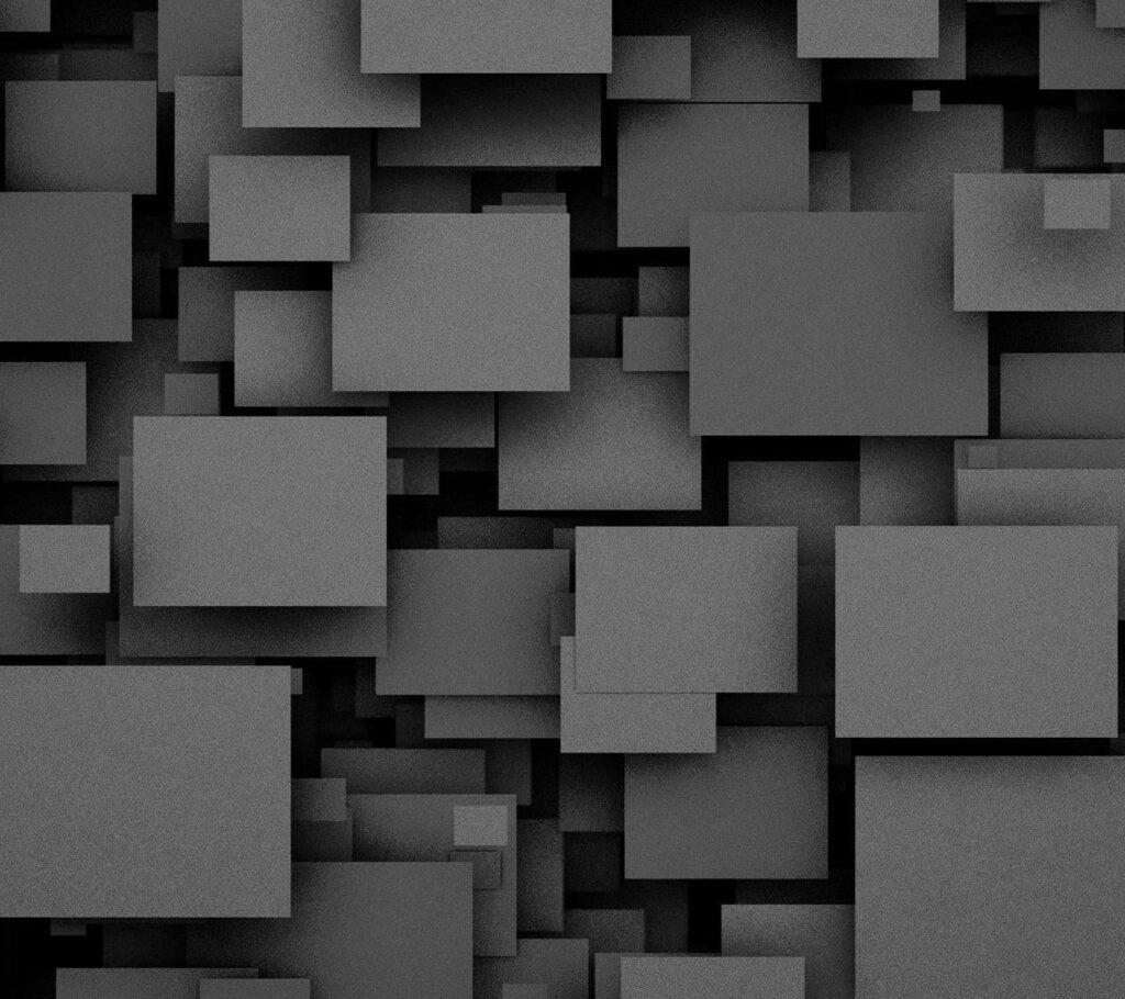 Abstract Trippy Wallpaper: Geometric Black & Gray Rectangles Background