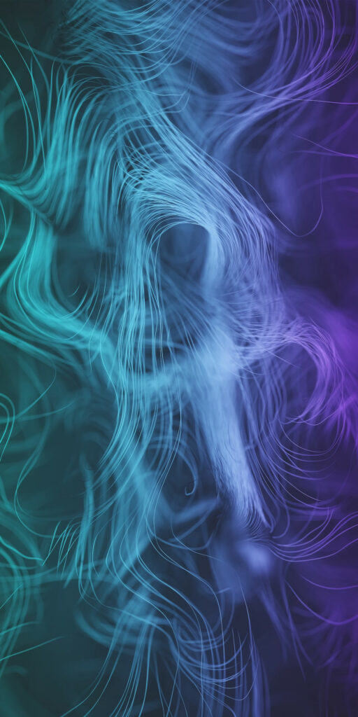 Abstract Turquoise and Purple Thread Wallpaper - Ethereal Background