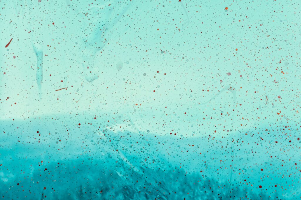 Turquoise Abstract Wallpaper: Paint Splatters & Stains Design