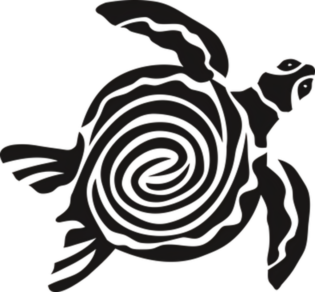 Modern Abstract Turtle Wallpaper with Spiral Shell Design