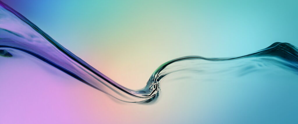 Fluidity in Motion: An Ultrawide Abstract Shot of Close-Up Water Infused with Energy Wallpaper