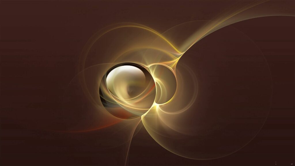 Glossy Sphere in Ethereal Smoky Veils - Abstract Wallpaper 1920x1080