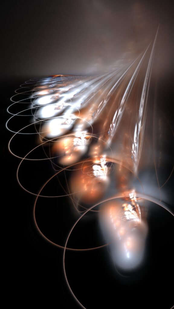 Futuristic Abstract Wallpaper: Glowing Circles & Lines Design