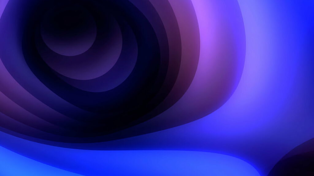 Elegant abstract wallpaper with deep blue purple concentric curves for Apple Watch Series 7