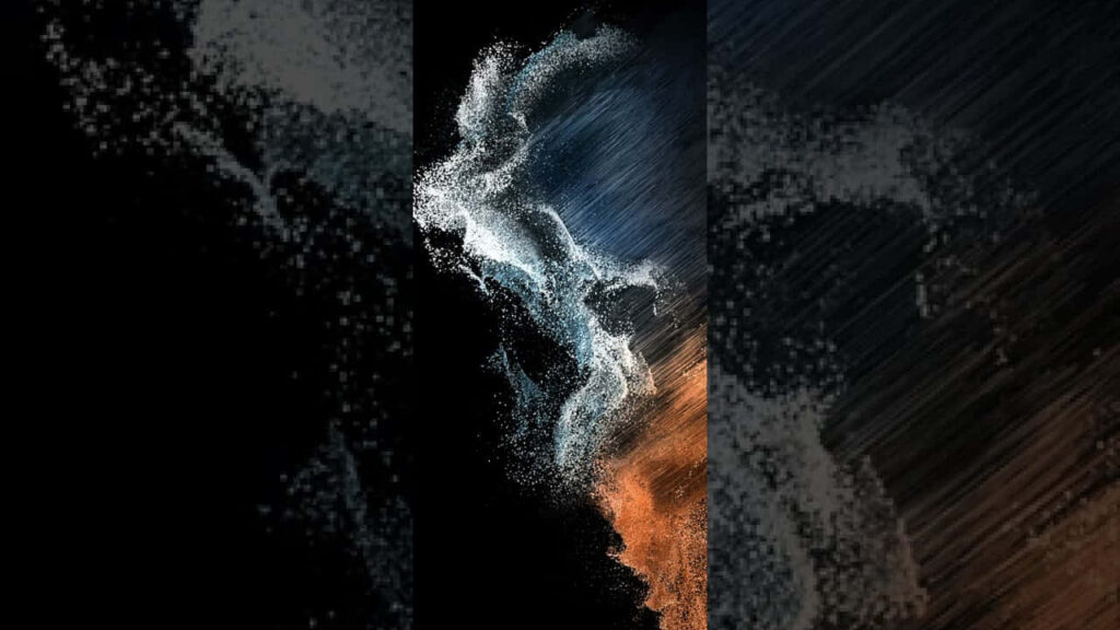 Stunning Abstract Waves: Blue & Orange Wallpaper for Samsung Dex Setup