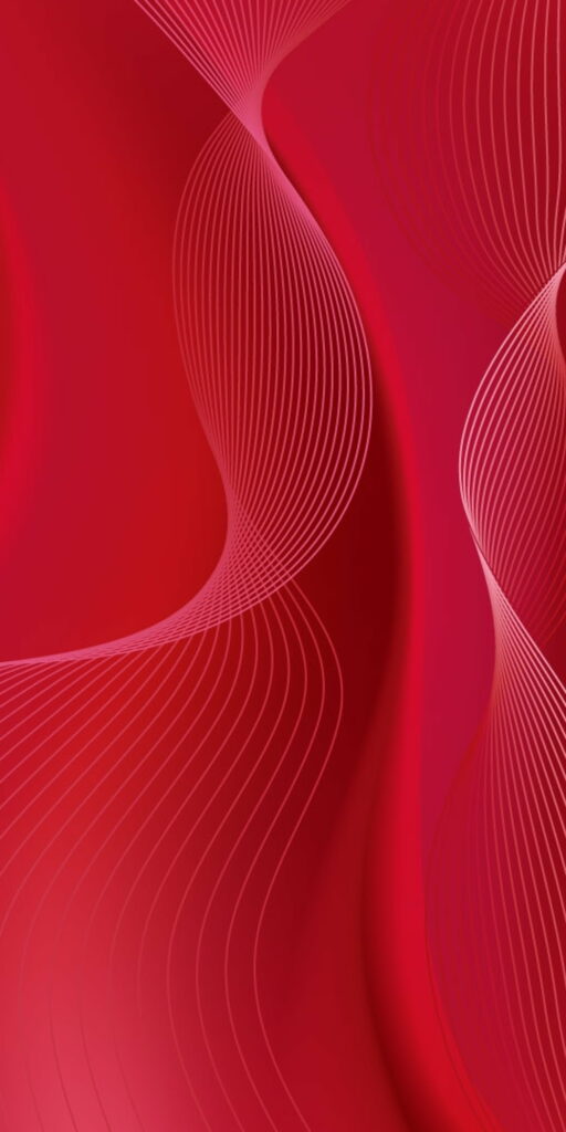 Wavy Red Abstractions: Oppo F7 HD Phone Wallpaper