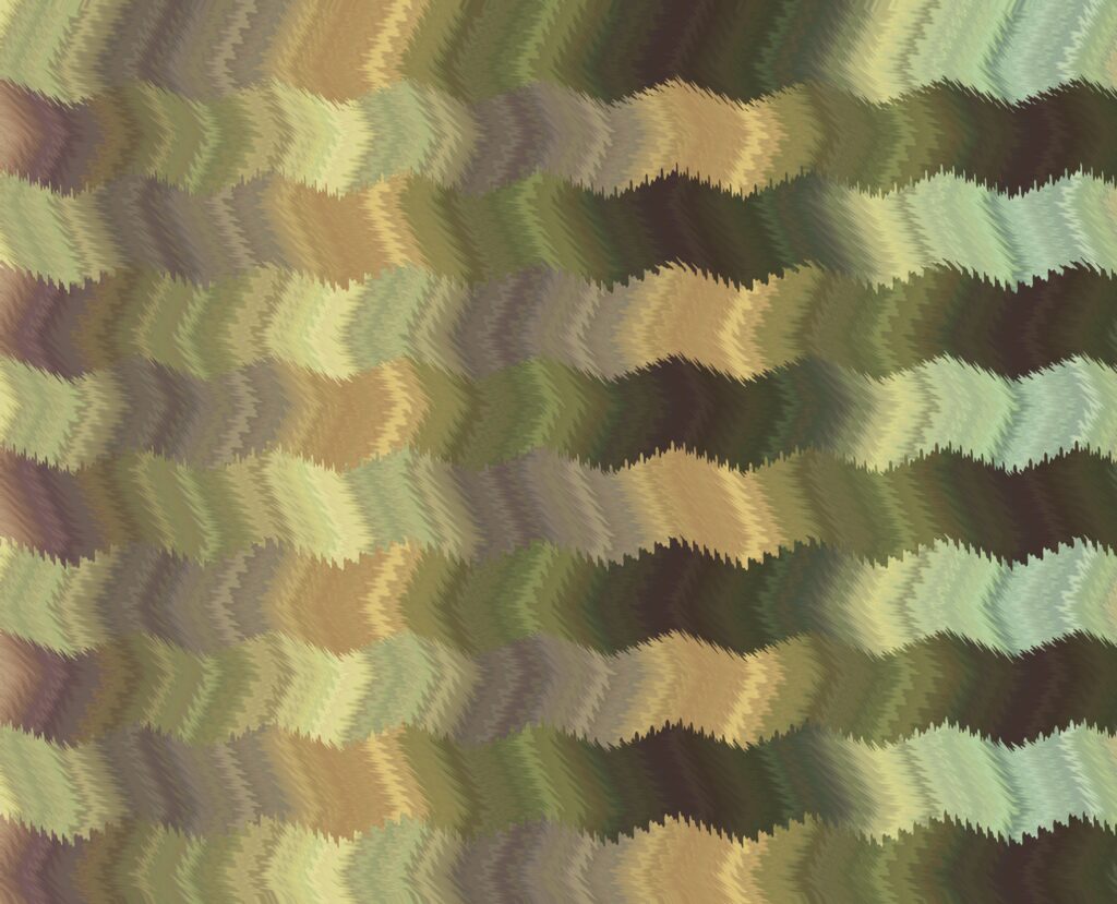 Abstract Wavy Lines Wallpaper in Earthy Tones - Shimmering Background