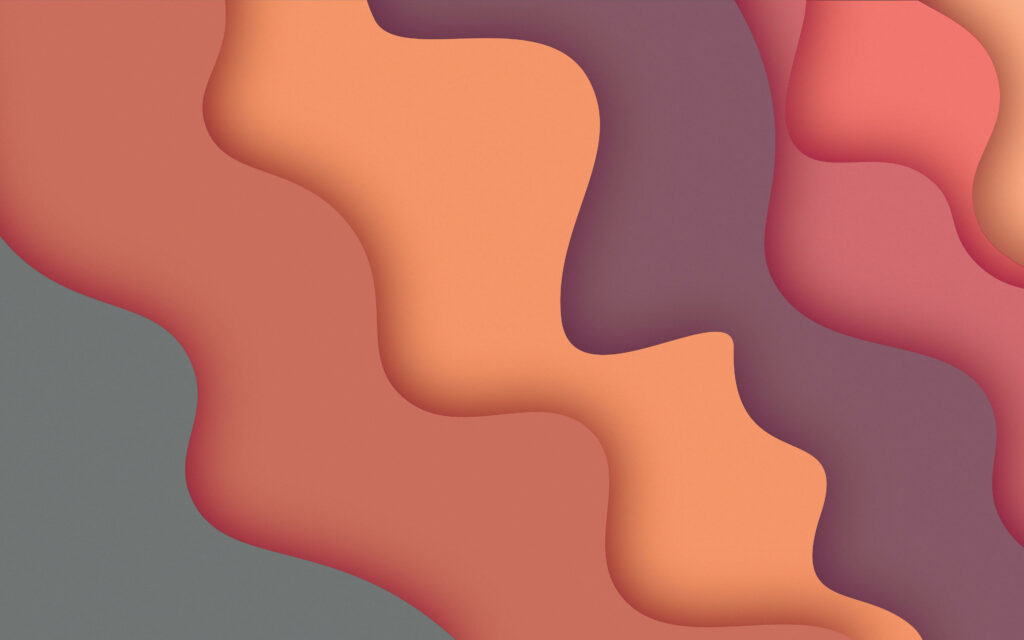Vibrant Abstract Wavy Wallpaper in Warm Orange, Red, and Purple Tones