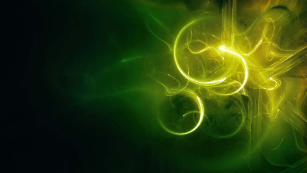 Mesmerizing Yellow Swirling Lights Abstract Background Wallpaper