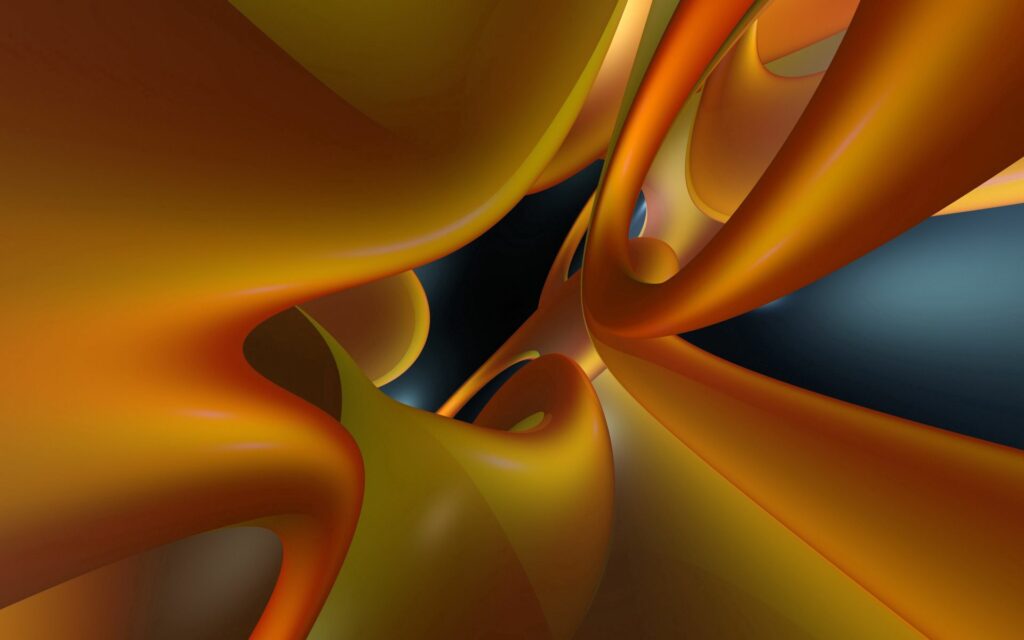 Vibrant Abstract Wallpaper: Flowing Yellow & Orange Design Background