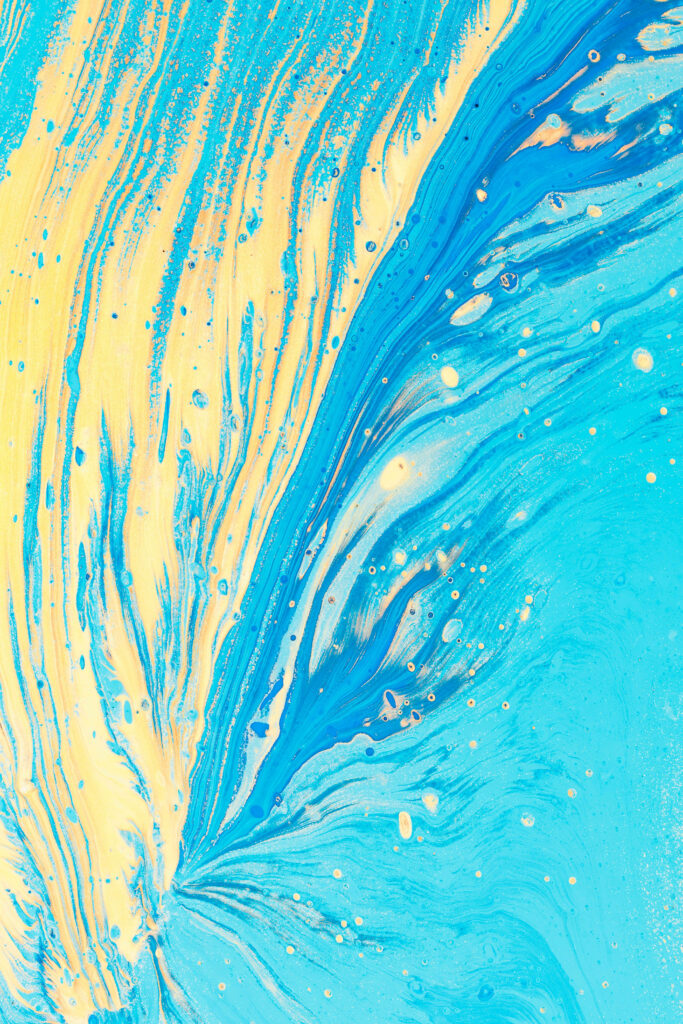 Serene Abstract Yellow & Blue Wallpaper - Fluid Patterns & Textures