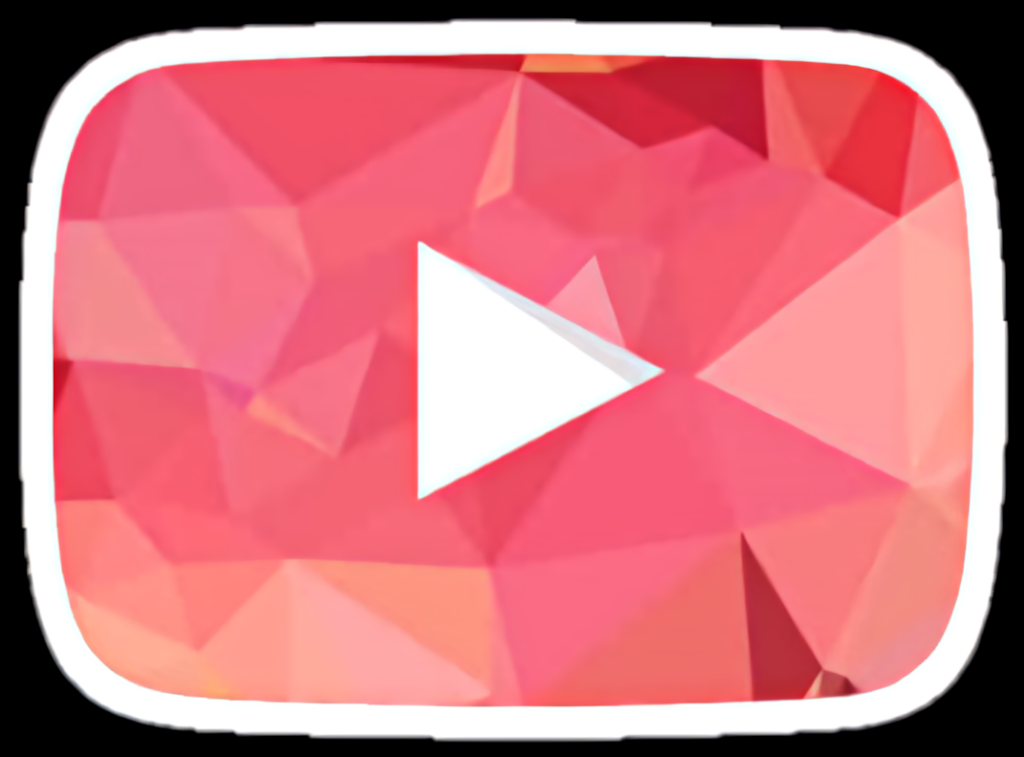 Vivid Pink Coral YouTube Play Button Abstract Wallpaper Design