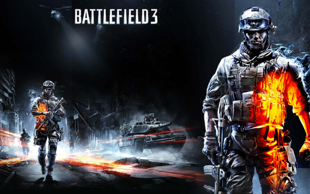 Epic Battlefield 3 Wallpaper: Soldiers in Intense Urban Combat Action