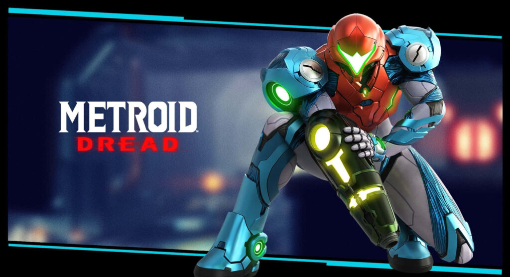 Metroid Dread Wallpaper: Samus Aran in Action-Packed Power Suit