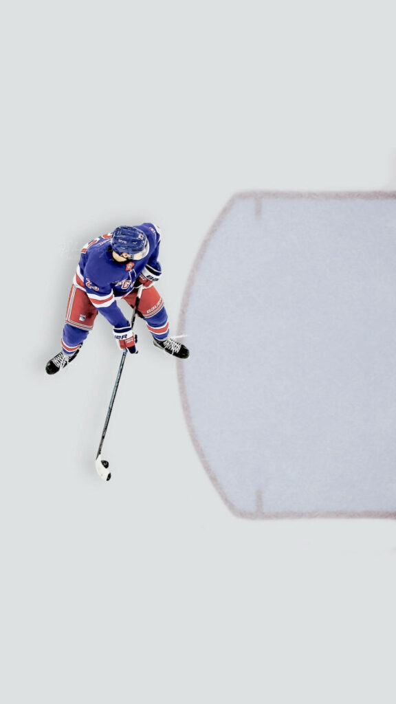 Adam Fox New York Rangers defenseman skating confidently on ice hockey wallpaper background
