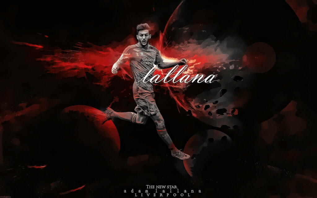 Adam Lallana Liverpool wallpaper dynamic cosmic background showcasing football talent energy