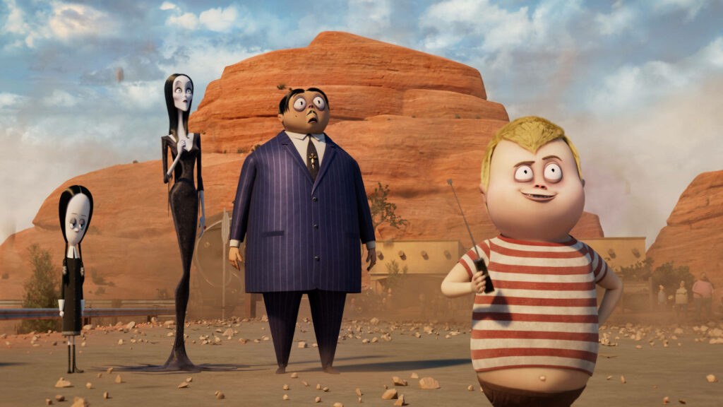 Addams Family 2 Wallpaper: Characters in Desert Landscape