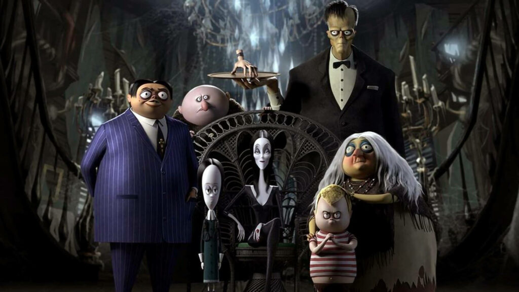 Dark Gothic Wallpaper: The Addams Family 2 Portrait with Quirky Charm
