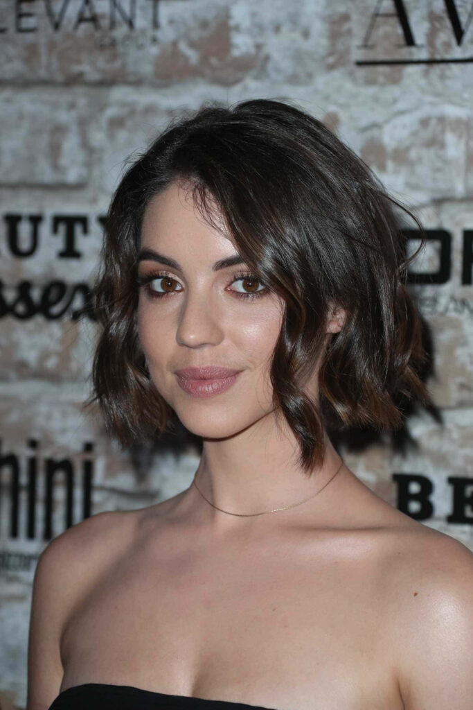 Adelaide Kane elegant portrait at event textured backdrop stunning wallpaper background