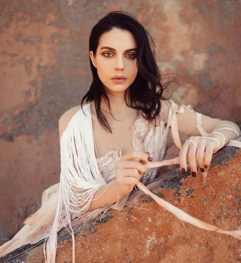 Adelaide Kane ethereal portrait rustic background soft natural light delicate features wallpaper