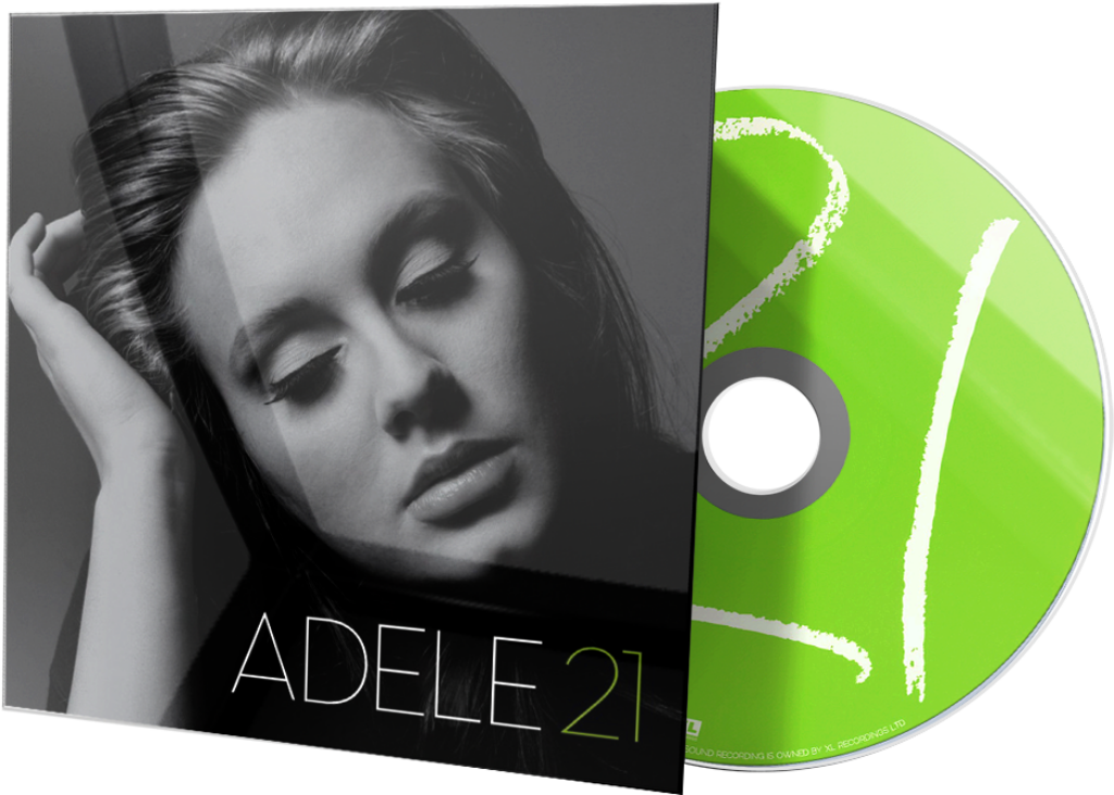 Adele 21 Album Cover Wallpaper: Elegant Monochrome Design