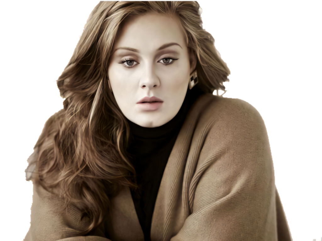 Adele's Elegant Portrait: Timeless Style & Grace Wallpaper