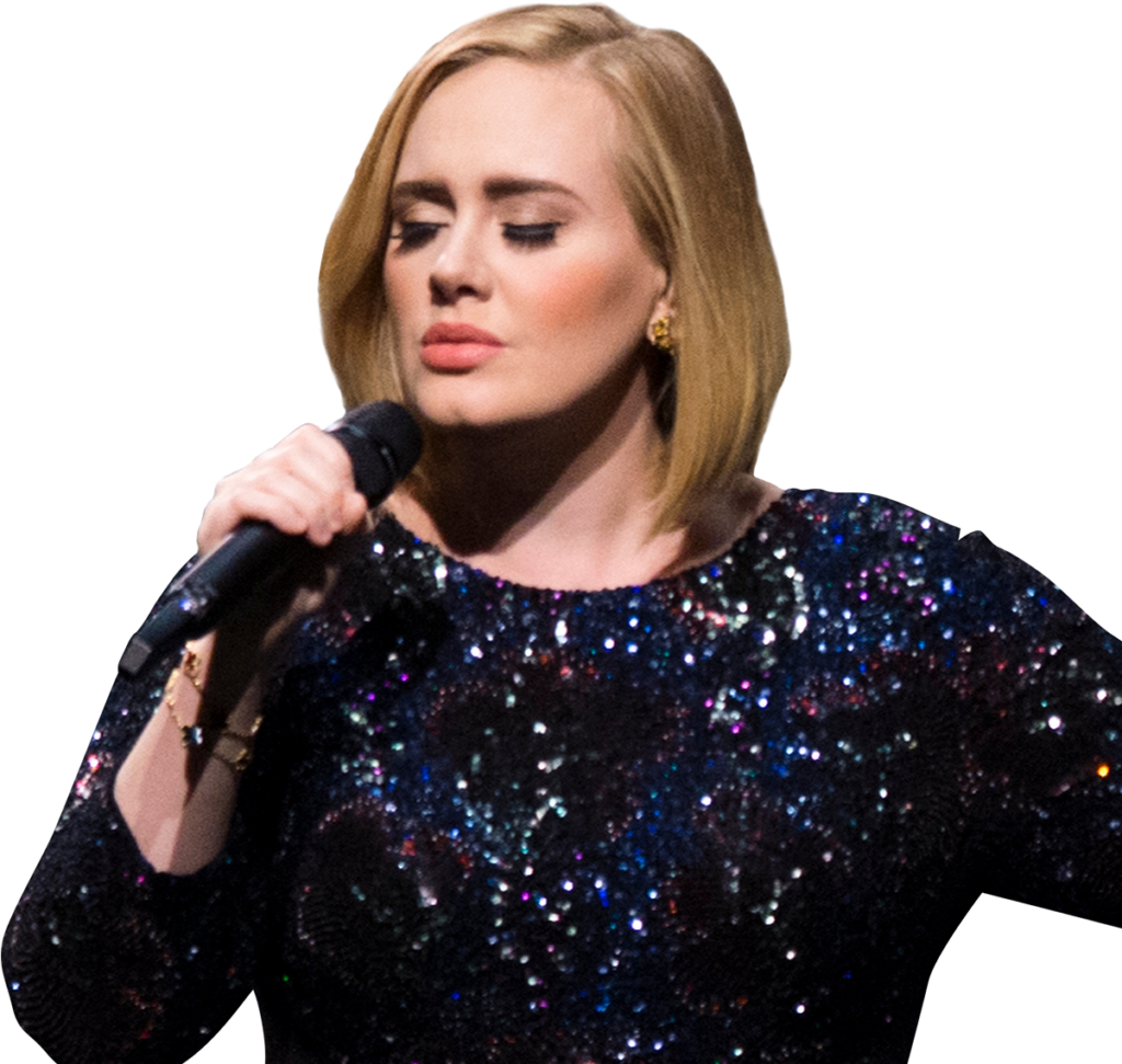 Stunning Adele Onstage: Passionate Performance Wallpaper Background
