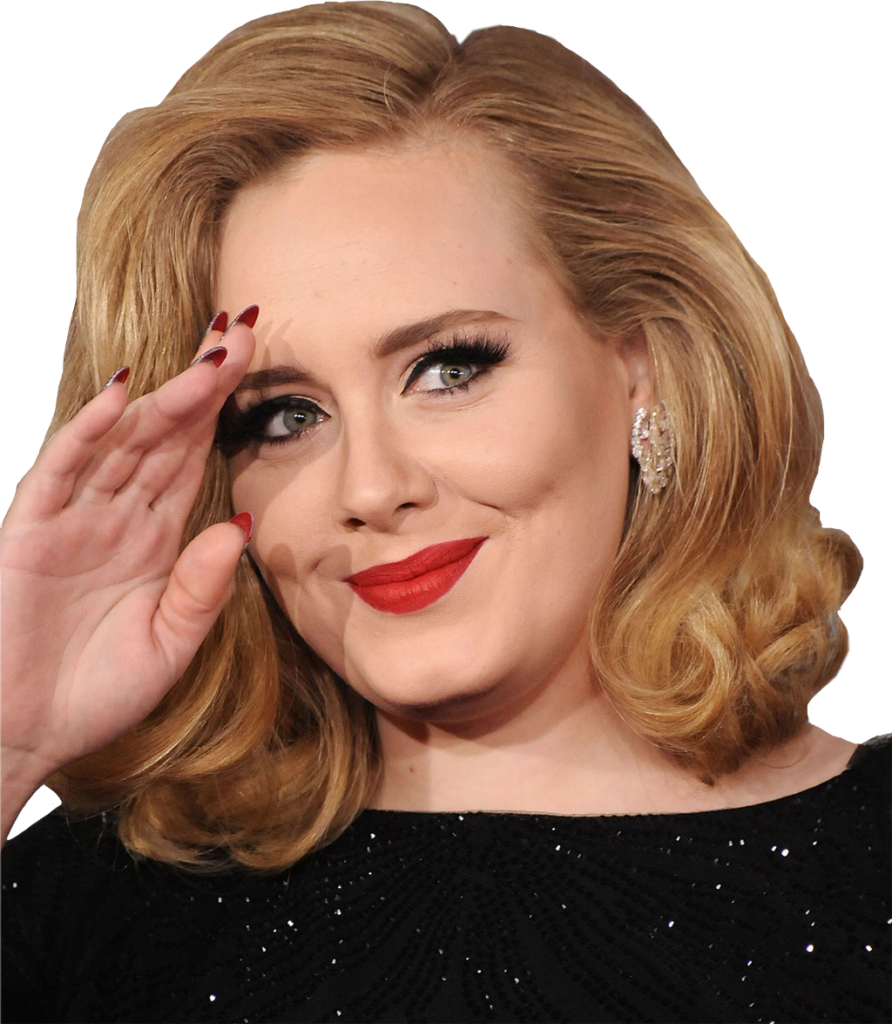 Adele's Elegant Salute: Iconic Style Wallpaper Background