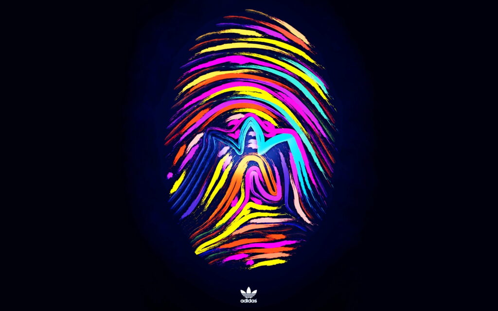 Sole Impressions: Artistic Adidas Fingerprint in Stunning 4K Wallpaper