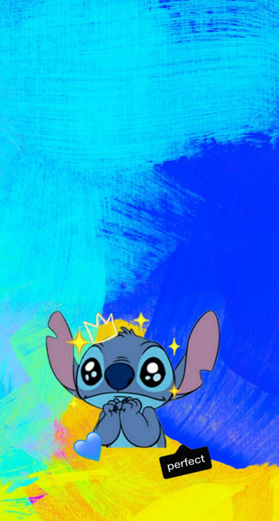Adorable Animated Character Wallpaper with Sparkling Eyes & Crown
