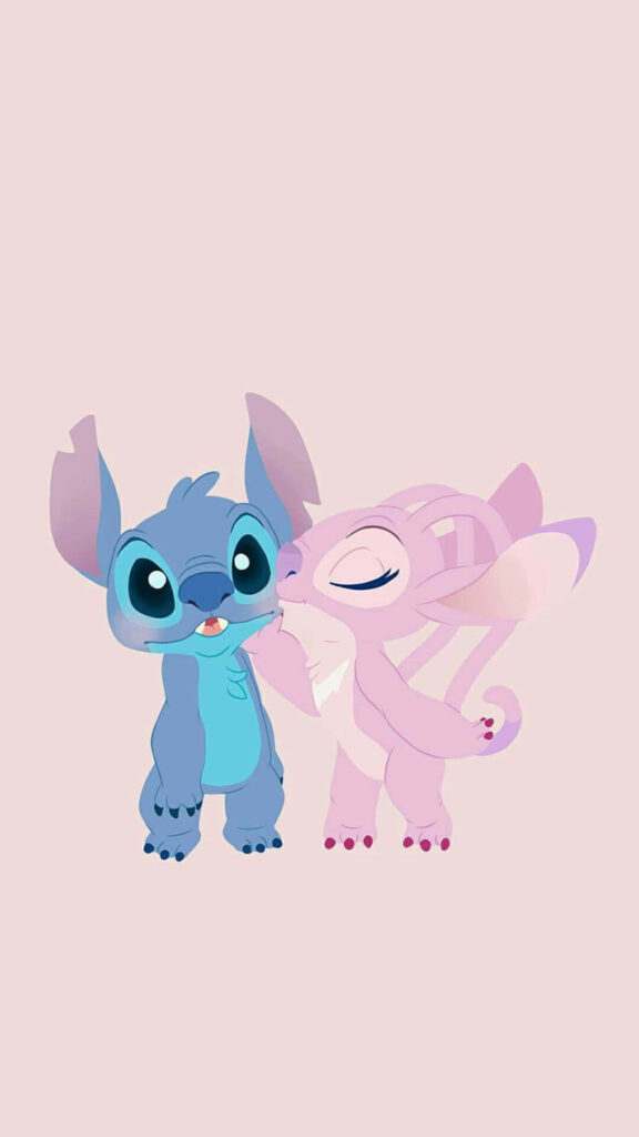 Adorable Illustration of Two Beloved Characters - Soft Background Wallpaper
