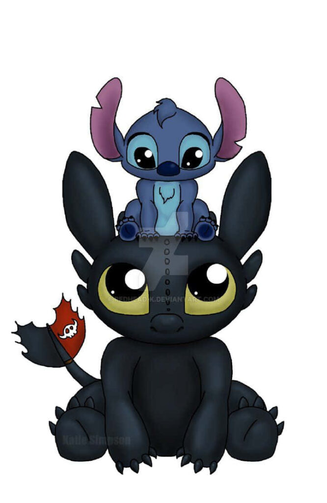 Adorable Animated Creatures: Playful Best Friends Wallpaper