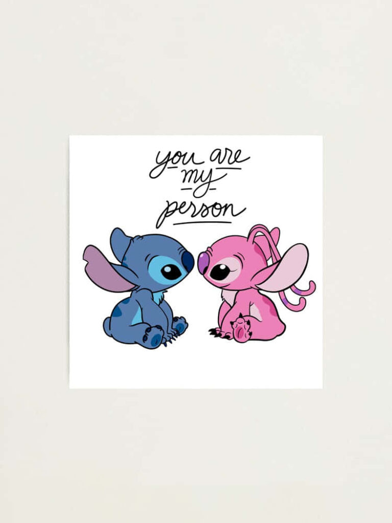 Adorable Blue & Pink Creatures: 'You Are My Person' Wallpaper