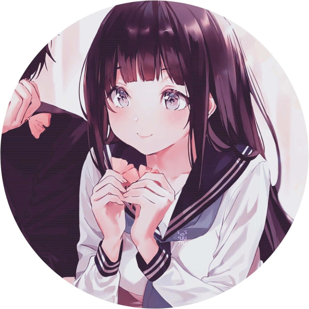 Charming Anime Girl Wallpaper: Sweet Shy Sailor Uniform PFP