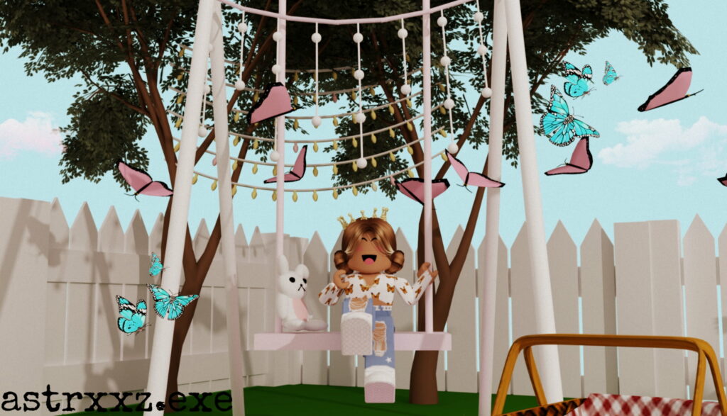 Gorgeous Anime Aesthetics in Roblox: A Vibrant Park Oasis of Cutie Vibezz! Wallpaper