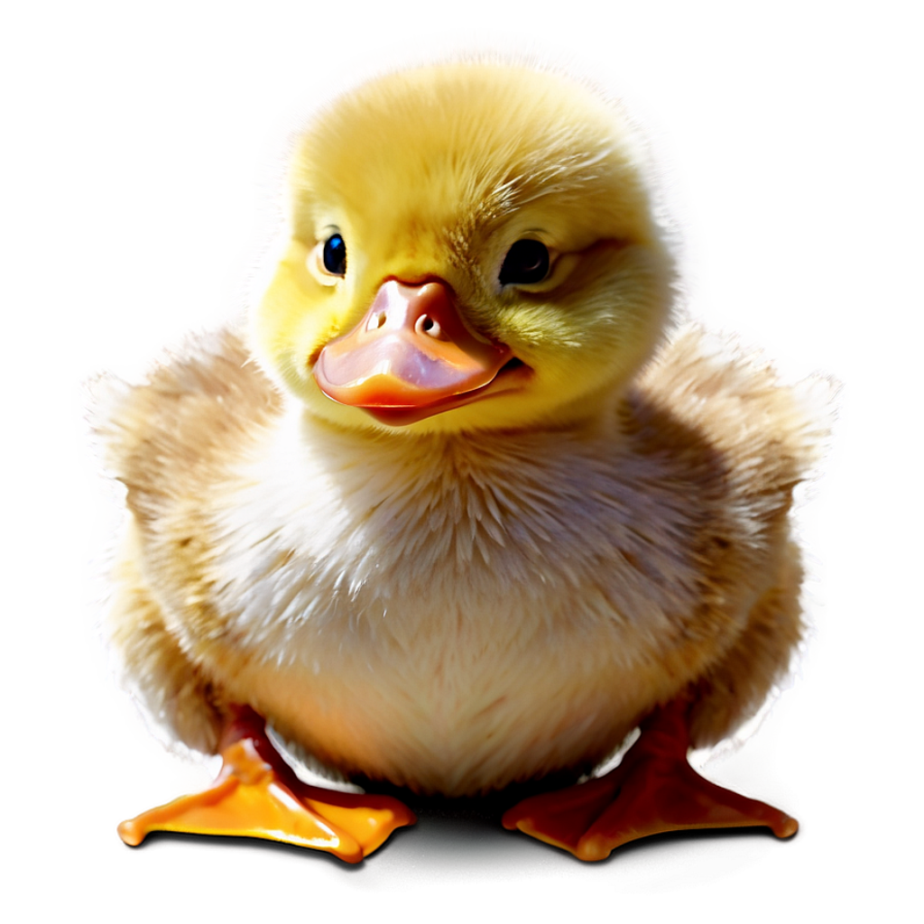 Charming Cute Baby Duck Wallpaper: Fluffy Yellow & Brown Design