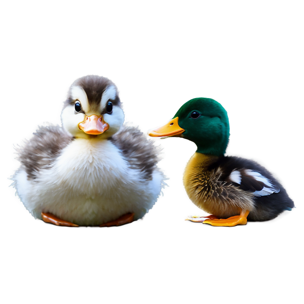 Adorable Baby Duck and Plumage Duck Wallpaper - Cute Background