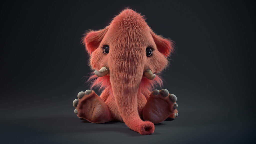 Adorable Baby Mammoth Wallpaper - Cute & Fluffy Background Design