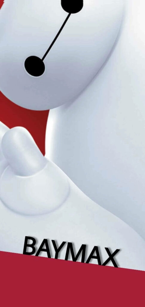 Cute Baymax 4K Wallpaper - Adorable Robot Punch Hole Design