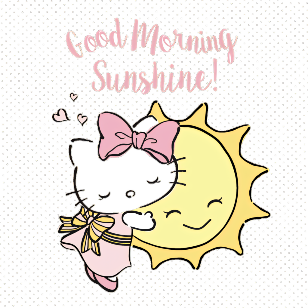 Cute Black Cat & Sun Wallpaper: Good Morning Sunshine!