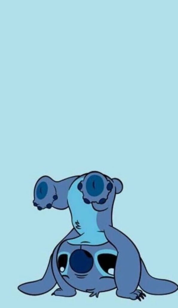 Stitch's Adorable Blue Cuteness: HD Phone Wallpaper Delight