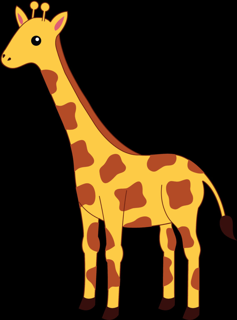 Charming Cartoon Baby Giraffe Wallpaper for Kids' Rooms