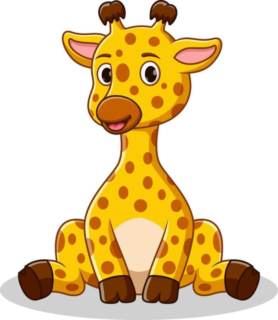 Adorable Cartoon Baby Giraffe Wallpaper - Cute Animal Design