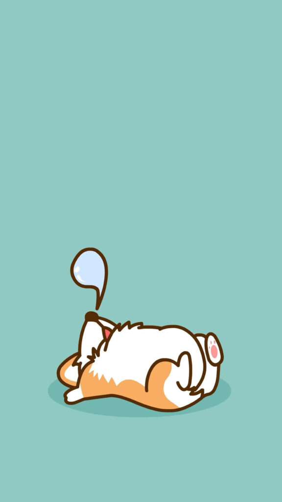 Adorable Cartoon Dog Wallpaper: Brighten Your Phone with Charm