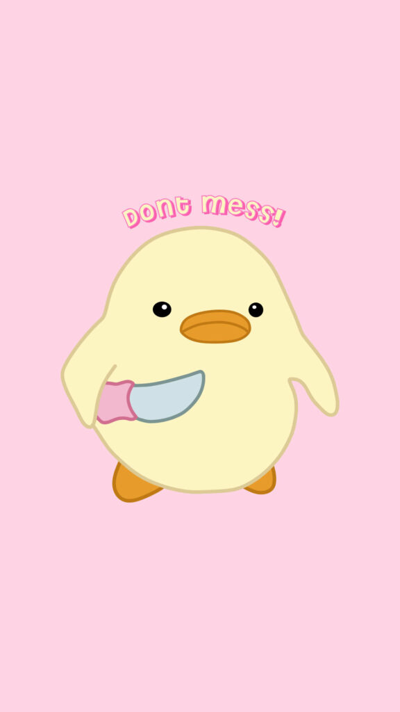 Adorable Cartoon Duck Wallpaper: Cute & Playful Design for Profiles