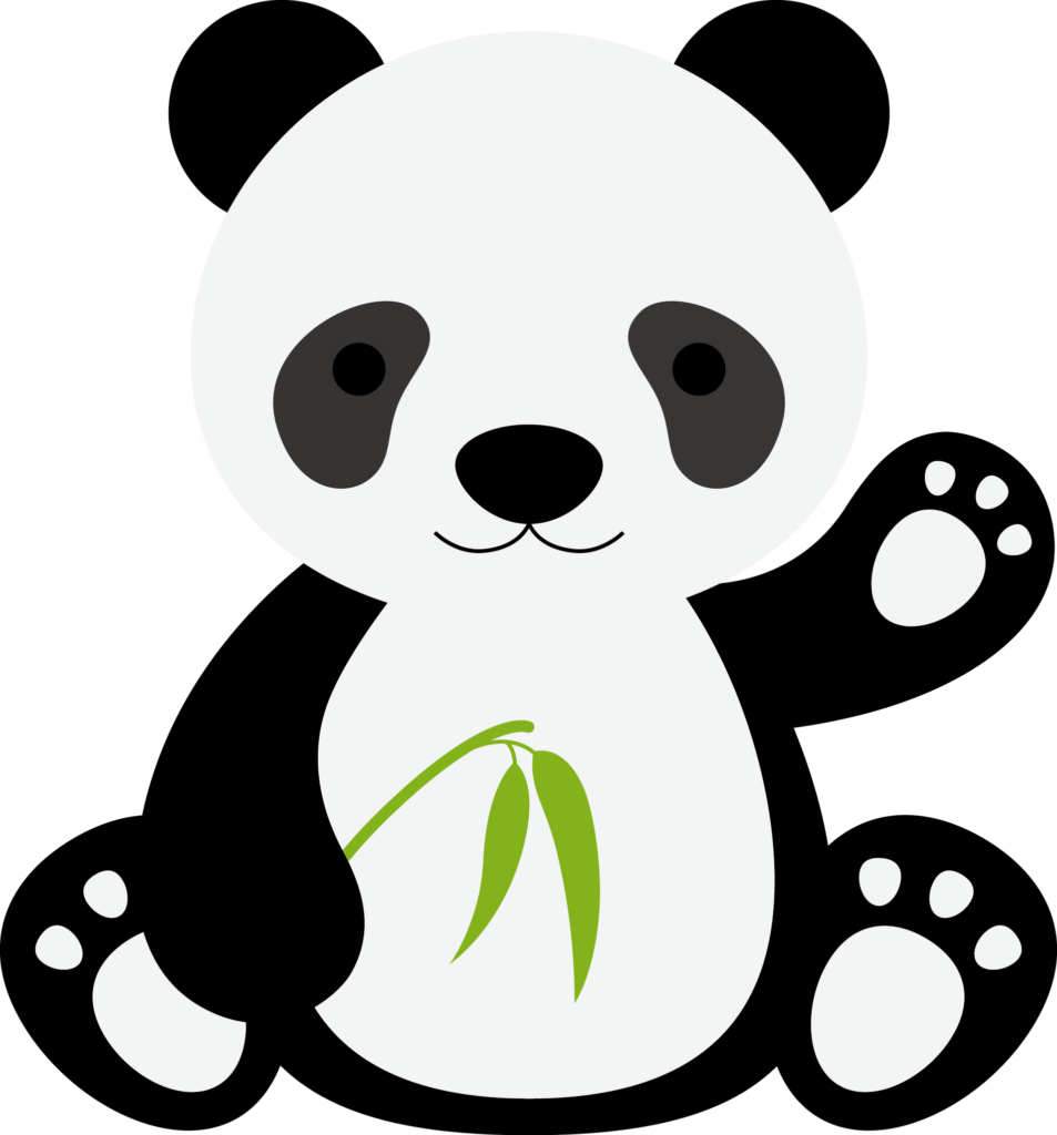 Adorable Cartoon Panda Wallpaper: Cute Minimalist Vector Design