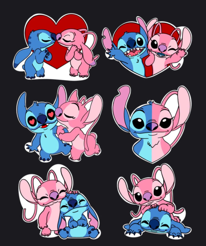 Joyful Sticker Series: Adorable Characters & Heartfelt Interactions Wallpaper