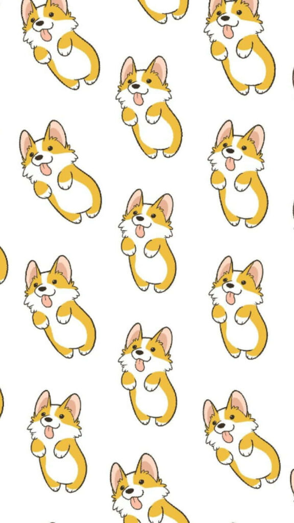 Cute Corgi Wallpaper: Whimsical Art for Dog Lovers