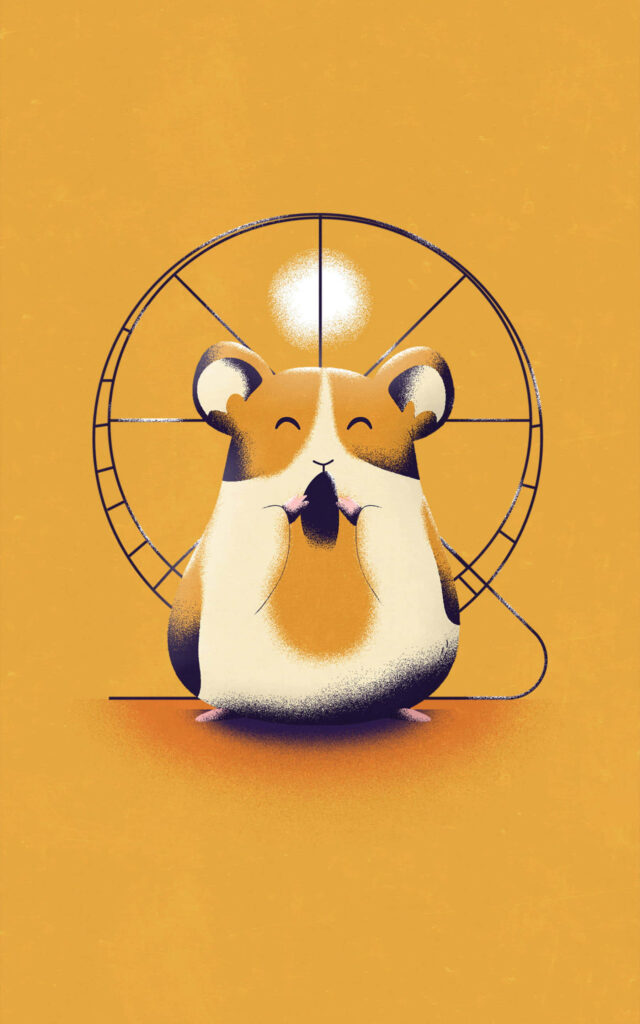 Adorable Fluffball: A Curious Hamster Captivating Animal Lovers! Wallpaper